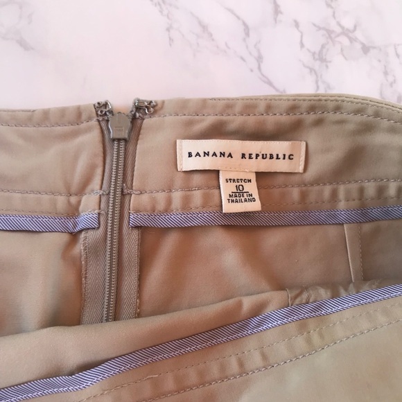Banana Republic stretch khaki tan skirt 10 - Picture 5 of 10